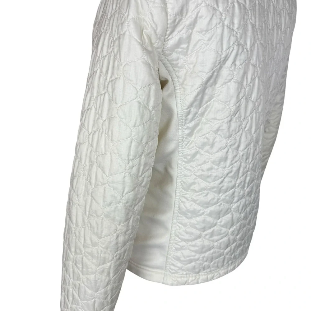 LL Bean Jacket Womens Size Small‎ Off White Cream Quilted Thinsulate Lightweight